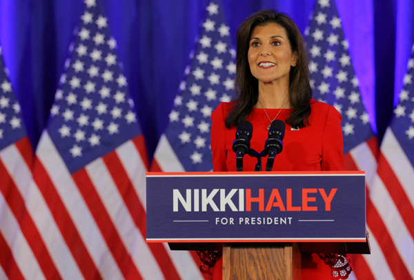 FILE PHOTO: Republican presidential candidate and former U.S. Ambassador to the United Nations Nikki Haley speaks as she announces she is suspending her campaign, in Charleston, South Carolina, U.S., March 6, 2024. REUTERS/Brian Snyder/File Photo