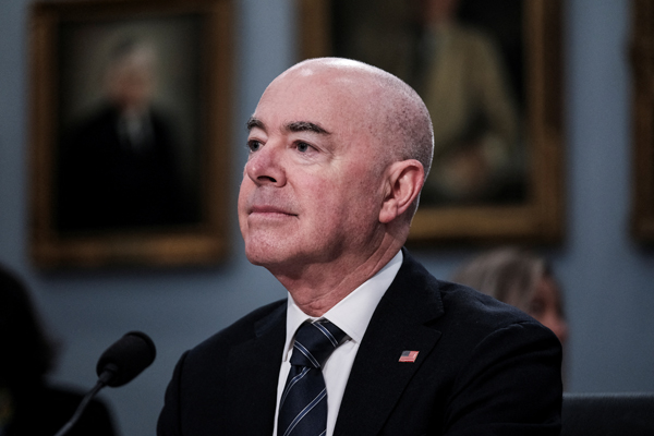 Department of Homeland Security (DHS) Secretary Alejandro Mayorkas testifies before a Homeland Security Subcommittee hearing on the DHS budget request on Capitol Hill, in Washington, U.S., April 10, 2024. REUTERS/Michael A. McCoy